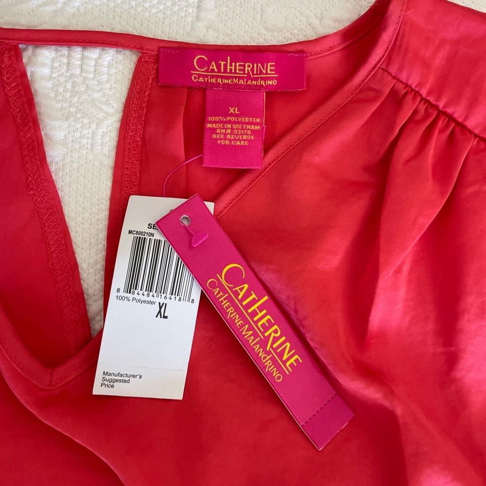 CORAL BLOUSE - Picture 2 of 3